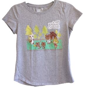 Animal Crossing Gray Graphic Tee Kids XL 14 16